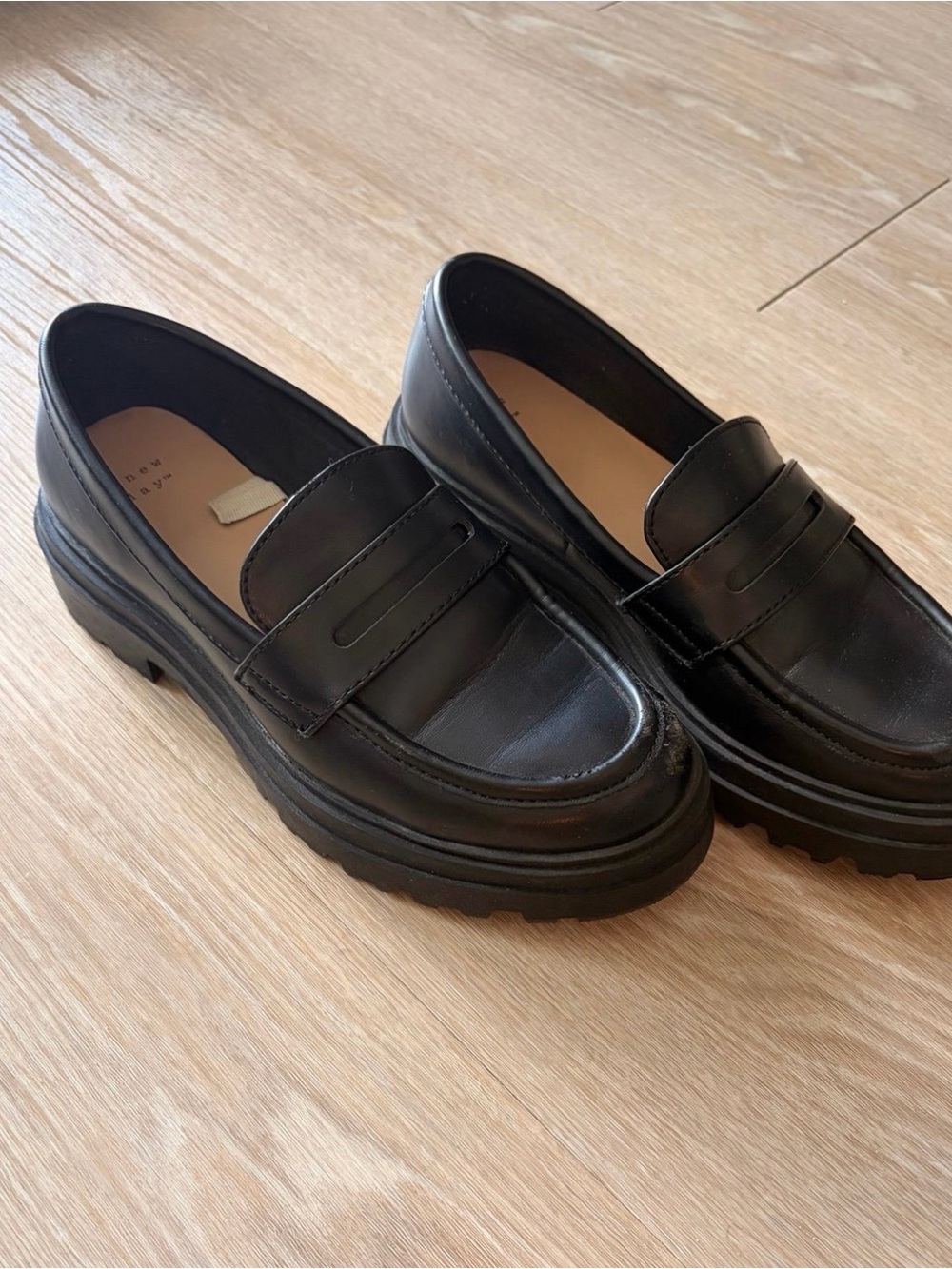 Black Leather Loafers